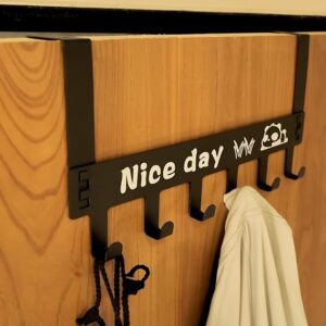 Solitude Heavy Duty CarbonMetal Over Door Hanger for Cloths, Drill Free Door Hanging Hooks for Bathroom
