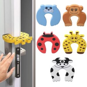 SYGA 5 Pcs Children Safety Door Pinch Guard,Door Slam Stopper Soft Foam Door Stopper-Muticolor