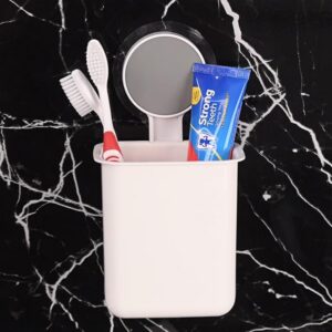 HYLOL Drill-Free Removable Wall Mounted Toothbrush Holder with Strong Self Adhesive Hook Sticker