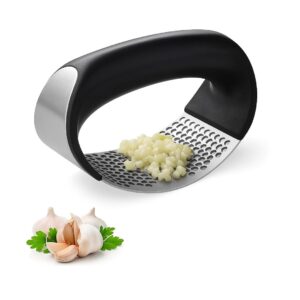 AMPIXI Garlic Press & Crusher – 2-in-1 Garlic Ginger Mincer, Peeler, Chopper & Cutter Tool for Kitchen Use