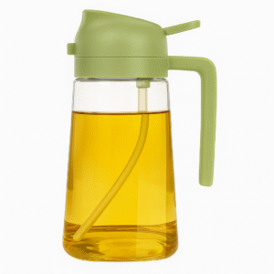 AMPIXI 2-in-1 Olive Oil Sprayer & oil dispenser for kitchen 420ml – Dual-Mode Glass Bottle for Cooking
