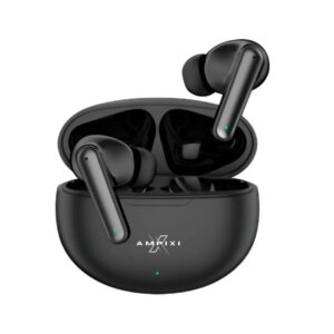 AMPIXI Xbuds True Wireless TWS Earbuds | ENC-FireX Quad Mic | Smart Touch Control | Matt Black