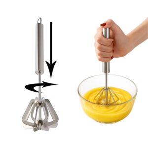 AMPIXI Manual Hand Mixer & Beater for Kitchen – Stainless Steel Manual Hand Blender, Frother & Mixi for Lassi