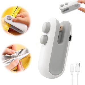 AMPIXI Portable Mini Sealing Machine – Rechargeable Handheld Heat Sealer for Food Packets, Multicolor