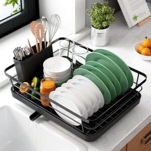 Dish Drying Rack for Kitchen Counter, Stainless Steel Sink Organization and Storage Essentials