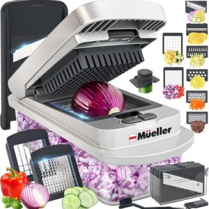 Pro-Series 10-in-1, 8 Blade Vegetable Chopper, Mandoline Slicer, Food Chopper with Container, Fruit Slicer Home Essentials