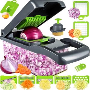 Vegetable Chopper, Pro Onion Chopper, Multifunctional 13 in 1 Food Chopper, Kitchen Vegetable Slicer Dicer Cutter