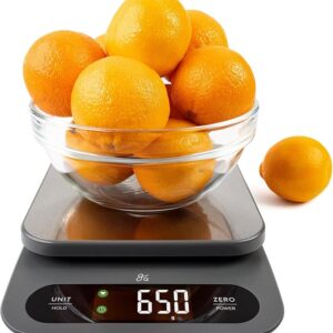 High Capacity Kitchen Scale, 10kg/22lb Capacity Food Scale for Bulk Cooking & Baking, Touch Controls
