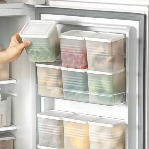 Fridge Storage Boxes (Pack of 6) Freezer & Refrigerator Organizer Containers